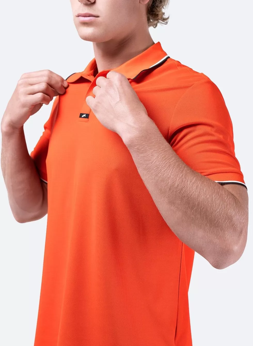 Shop Mens Elite Polo - Ocean Red Men Sun Protection Tops