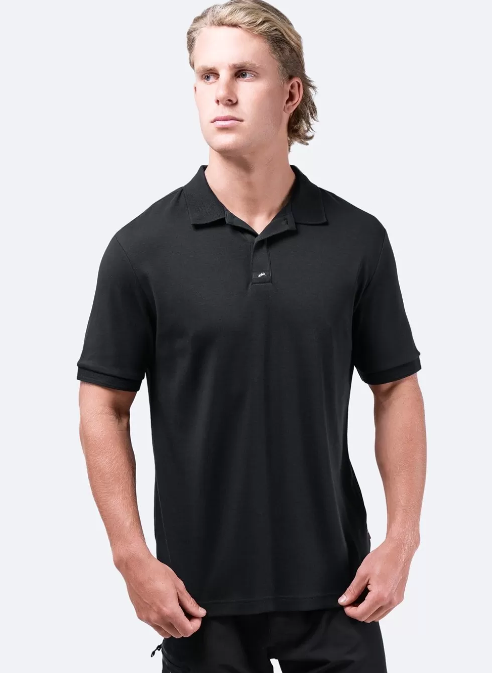 Flash Sale Mens Pima Cotton Polo - Black Men Polos