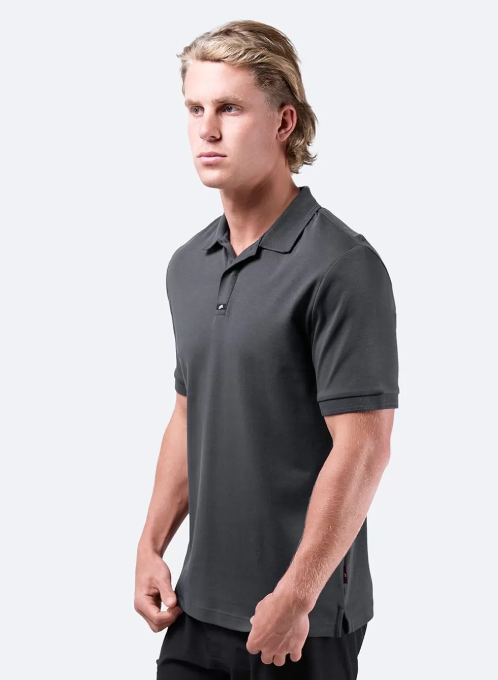 Shop Mens Pima Cotton Polo - Charcoal Men Polos