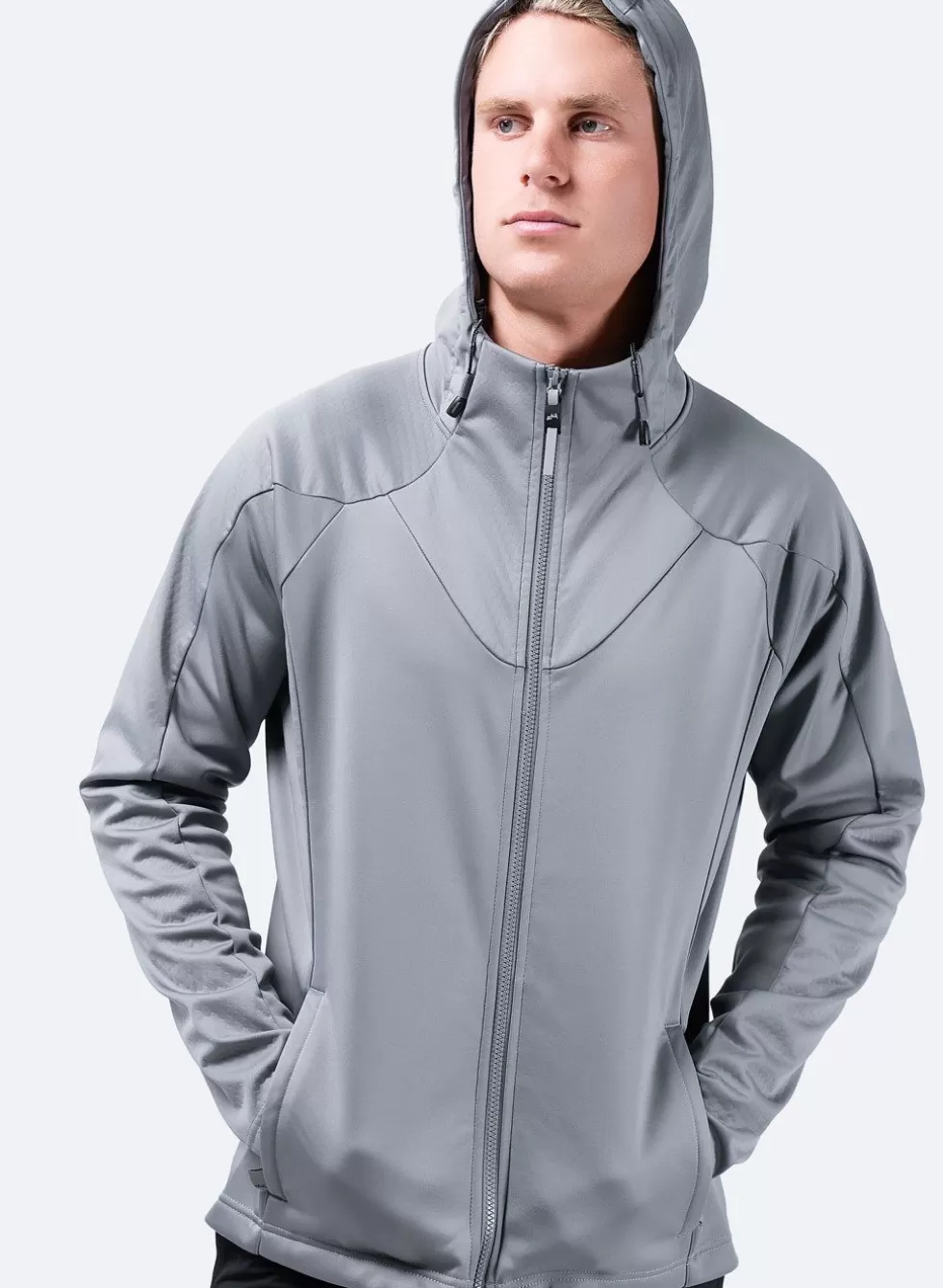 Outlet Mens Tech Hoodie - Platinum Men Fleece