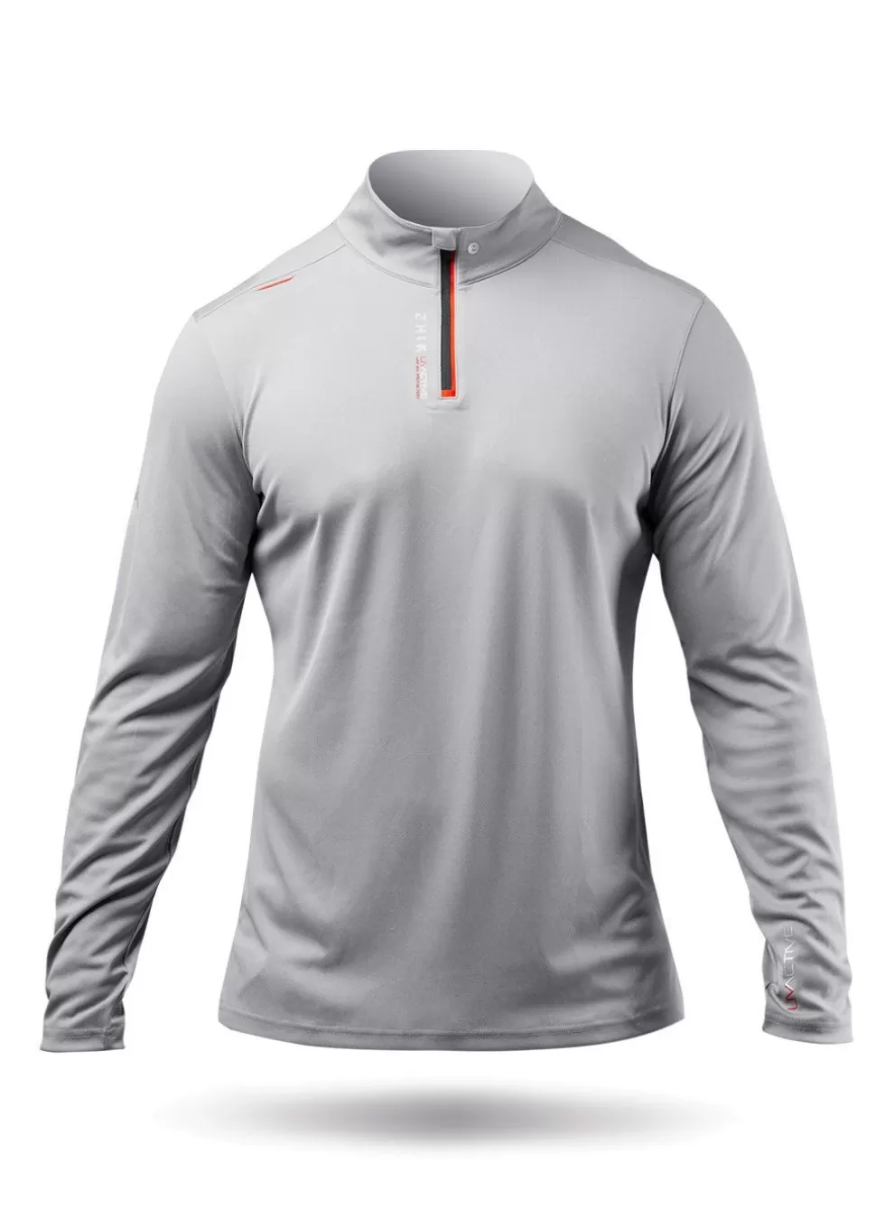 Best Mens Uvactive High Collar 1/4 Zip Top - Grey Men Sun Protection Tops