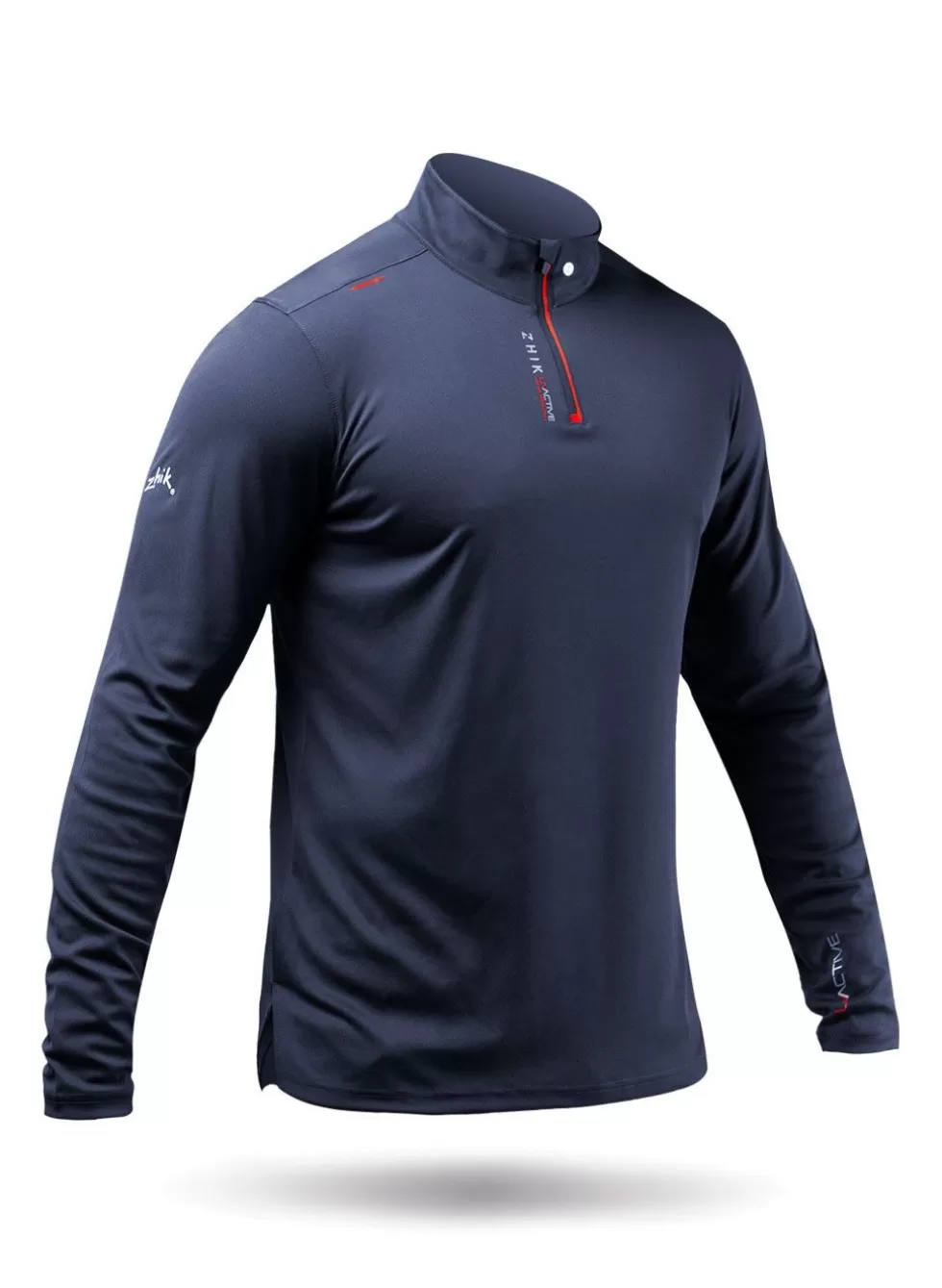 Hot Mens Uvactive High Collar 1/4 Zip Top - Navy Men Wicking Uv Tops