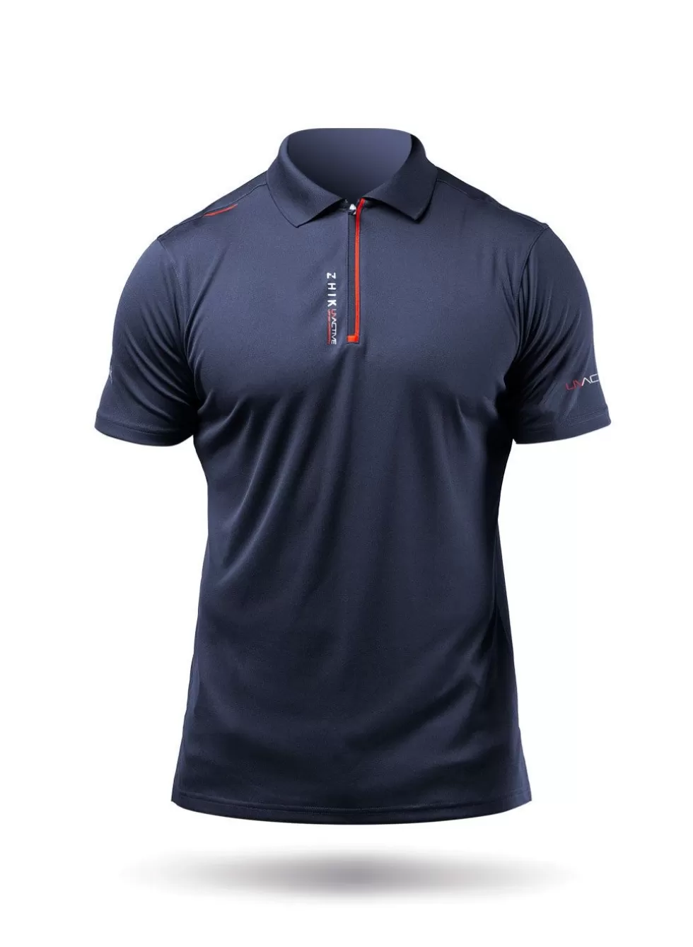 Best Sale Mens Uvactive Zip Sports Polo - Navy Men Sun Protection Tops