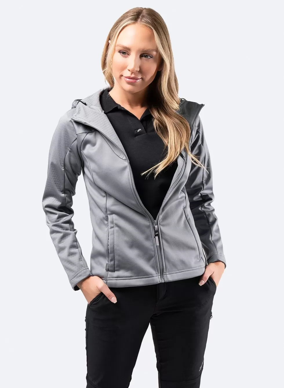 Best Sale Womens Tech Hoodie - Platinum Women Fleece