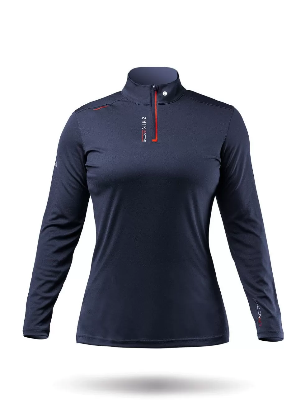 Sale Womens Uvactive High Collar 1/4 Zip Top - Navy Women Wicking Uv Tops