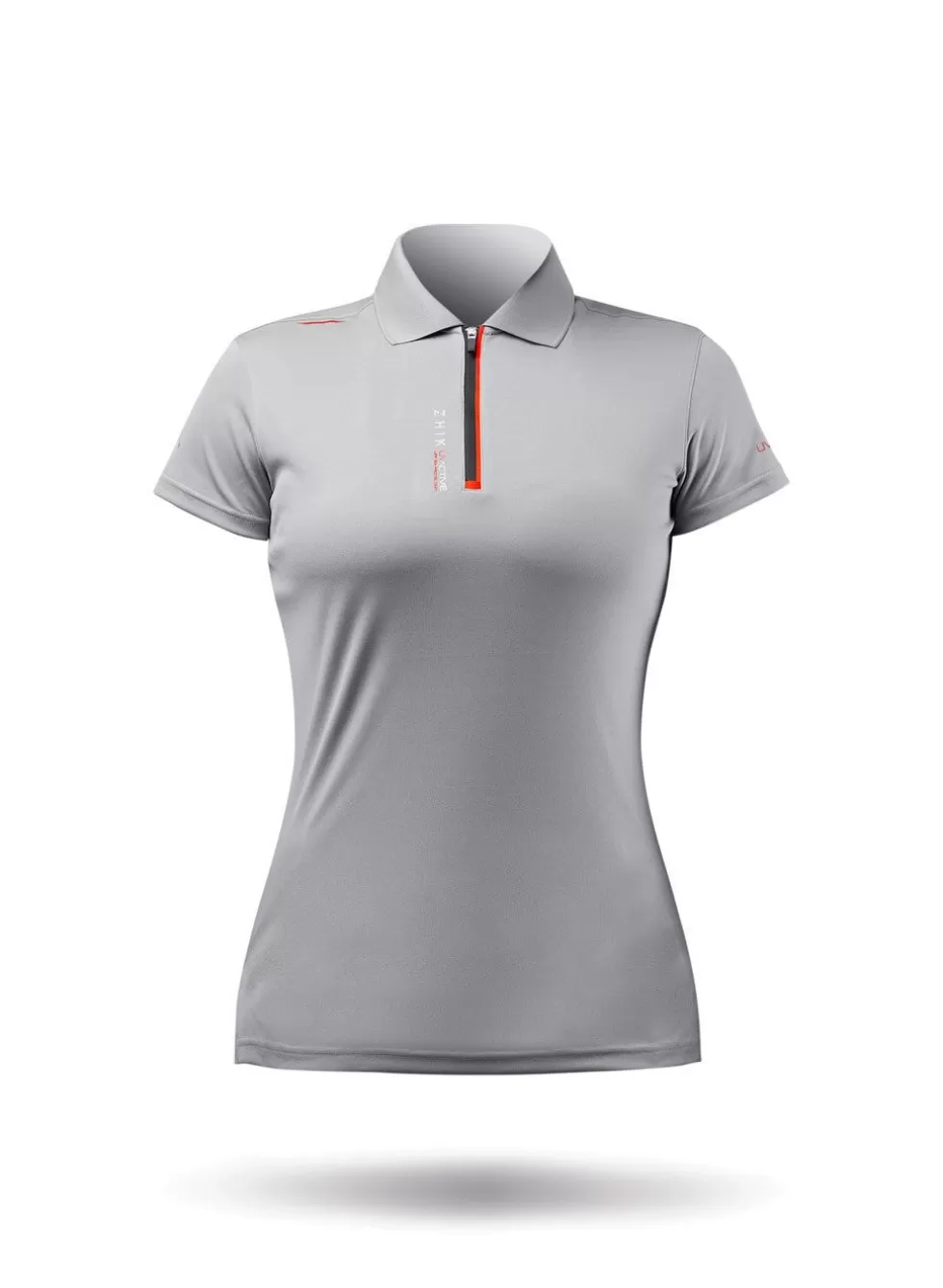 Hot Womens Uvactive Zip Sports Polo - Grey Women Wicking Uv Tops