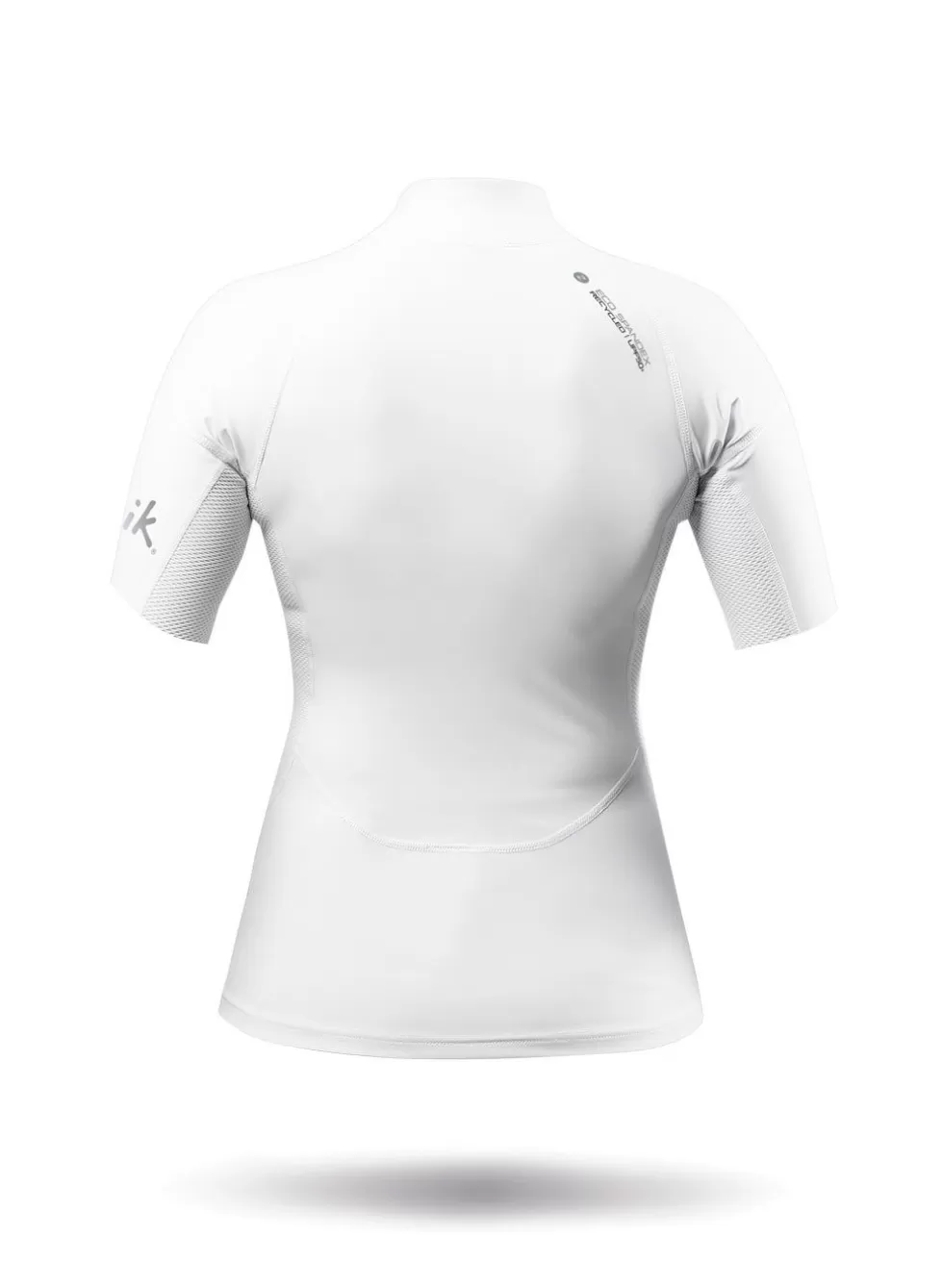 Sale Womens White Eco Spandex Short Sleeve Top Women Sun Protection Tops